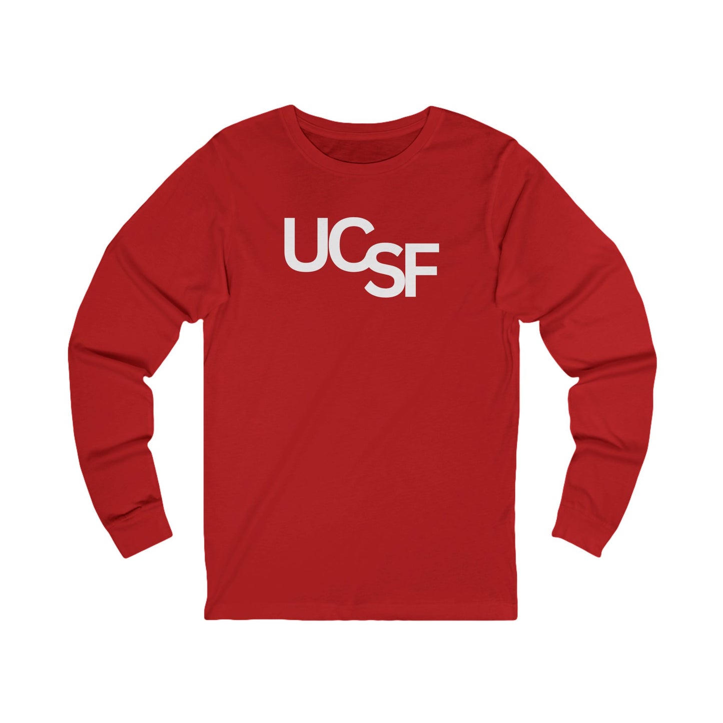 Simple Work Unisex Long Sleeve Tee with UCSF Design, Comfortable Apparel, Gift for Students, Casual Wear, Stylish Layering Option