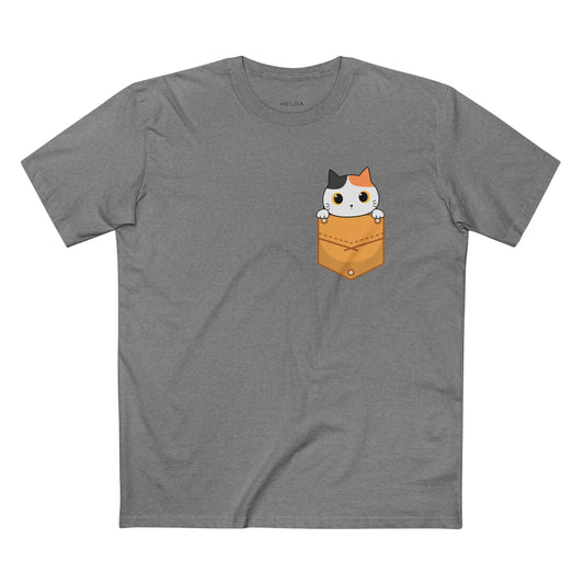 Cat in Pocket Tee