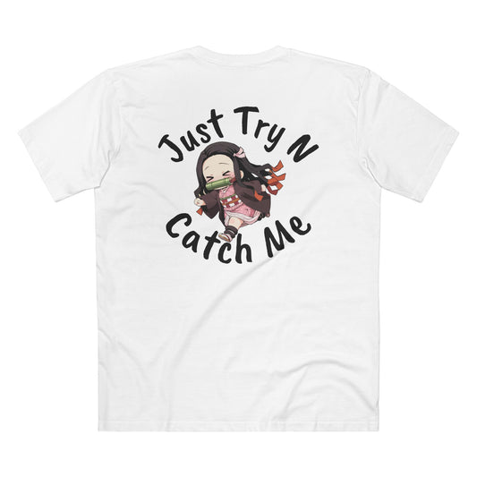 Cute Nezuko Running Away Kimetsu Chibi Anime Inspired Tee