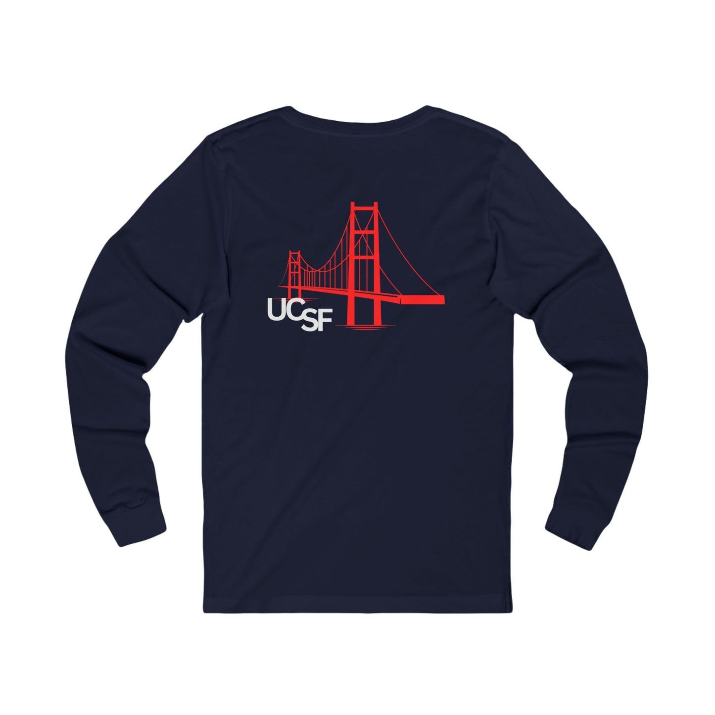 Simple Work 2 SF Gates Unisex Long Sleeve Tee with UCSF Design, Comfortable Apparel, Gift for Students, Casual Wear, Stylish Layering Option