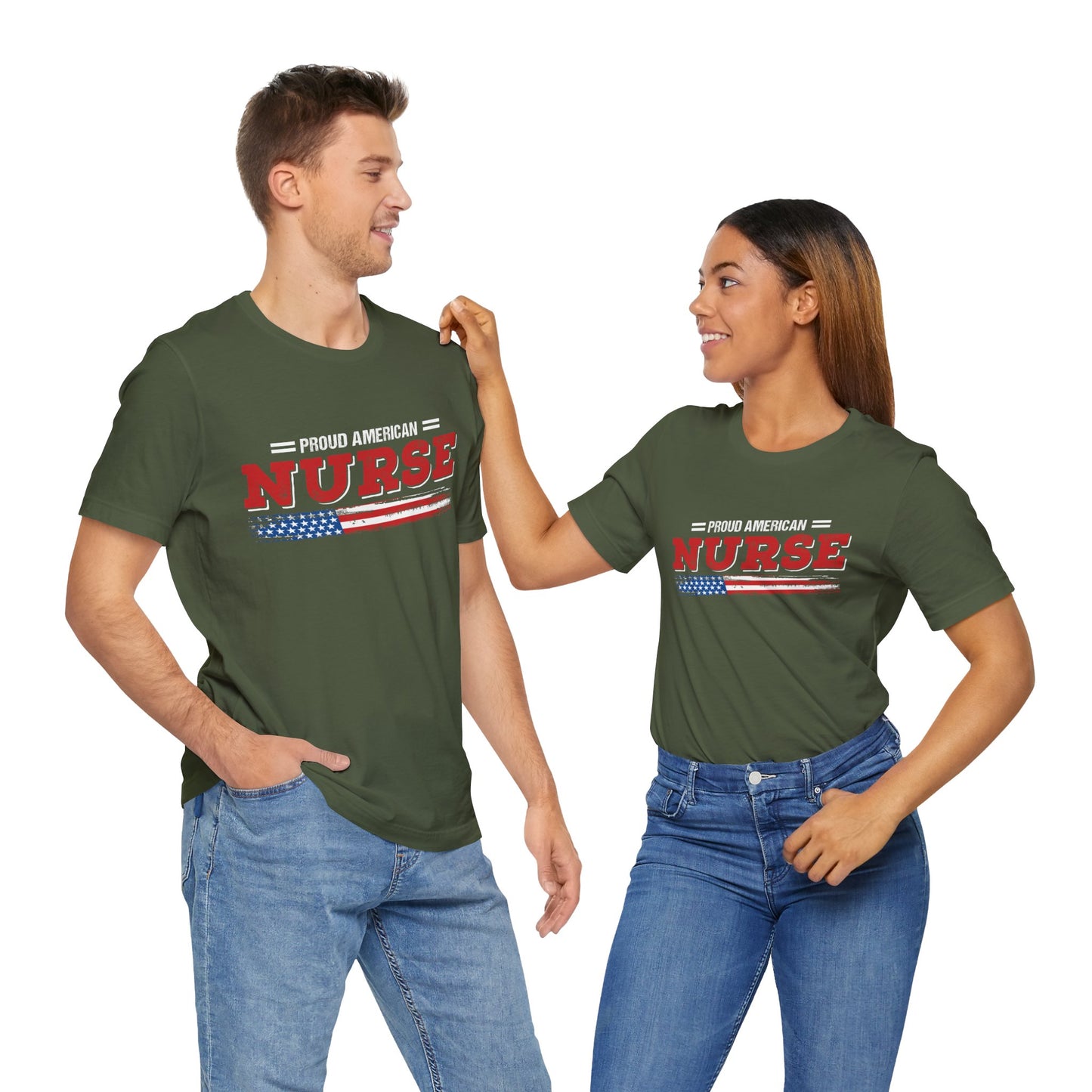 Proud American Nurse Unisex Jersey Short Sleeve Tee