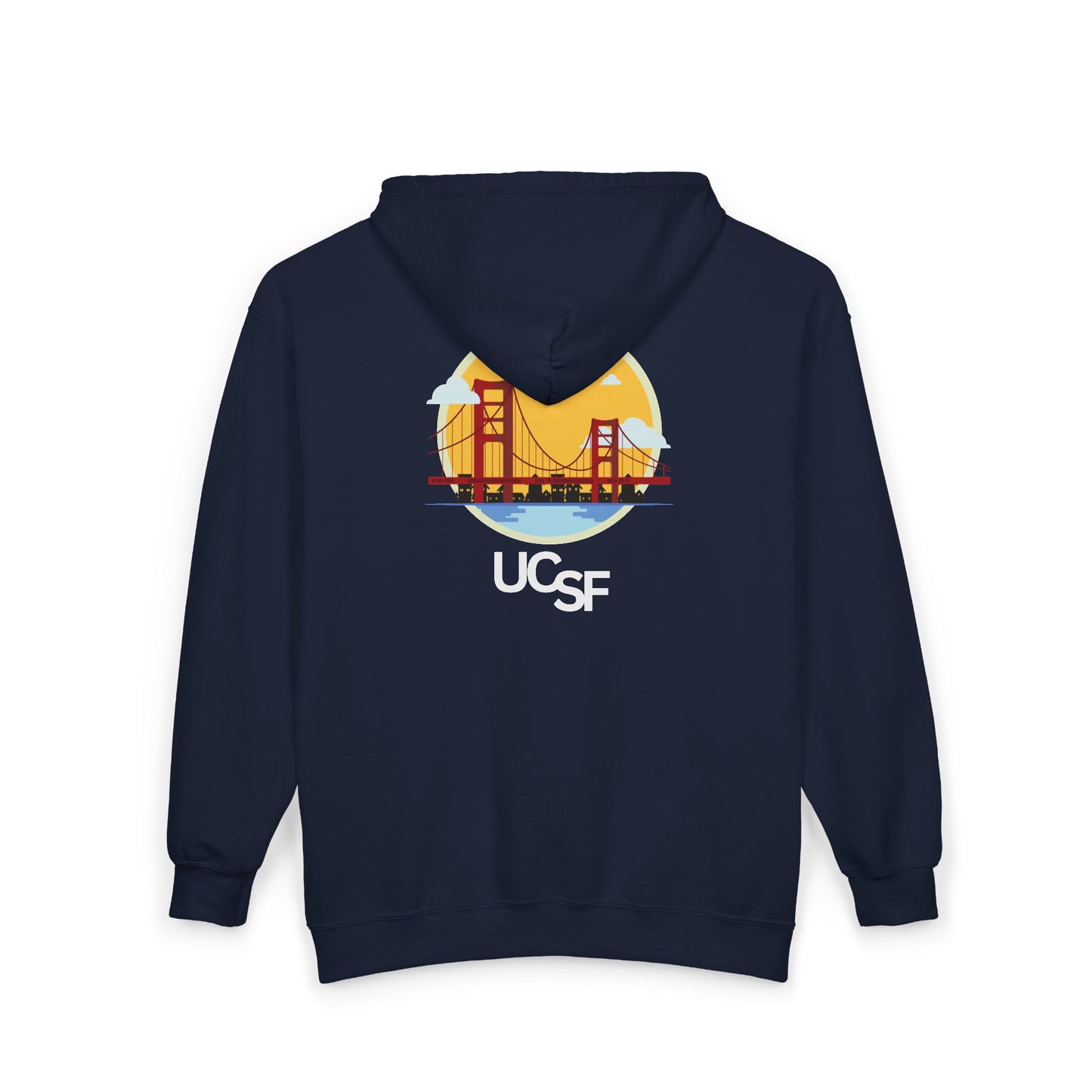 Simple Work Yellow Bridge Cozy Unisex Zip Hoodie - Perfect for Casual Outings, Gifts, Affordable Streetwear, and Everyday Comfort