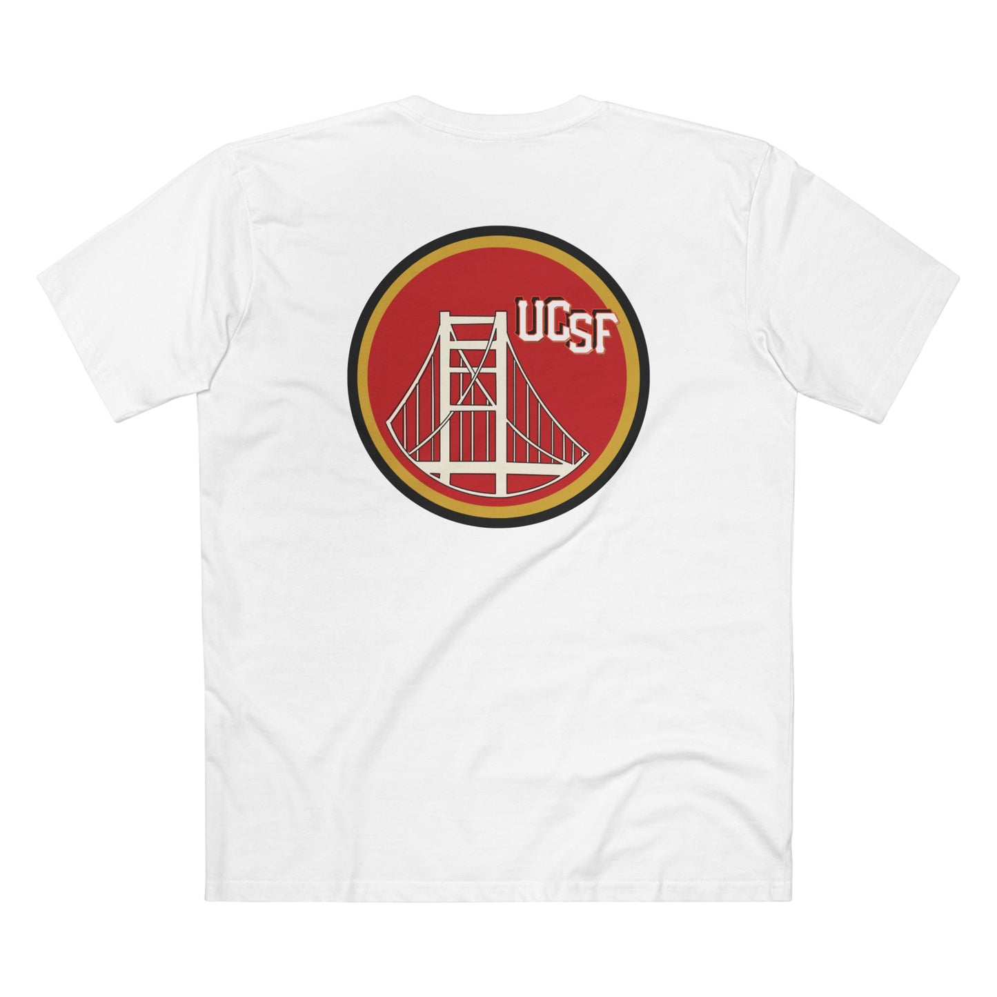 Black Red and Gold Golden Gate Simple Work Tee