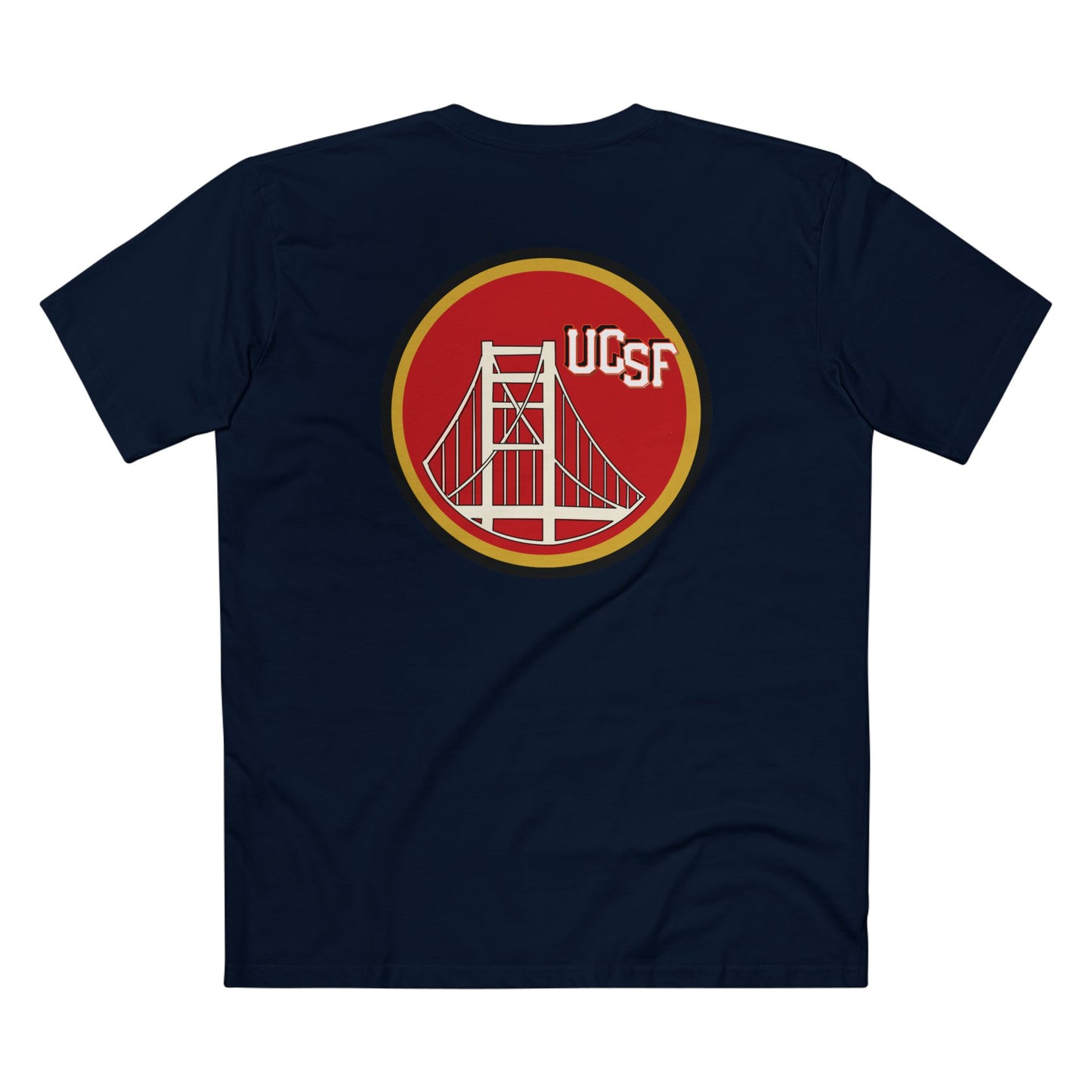 Black Red and Gold Golden Gate Simple Work Tee