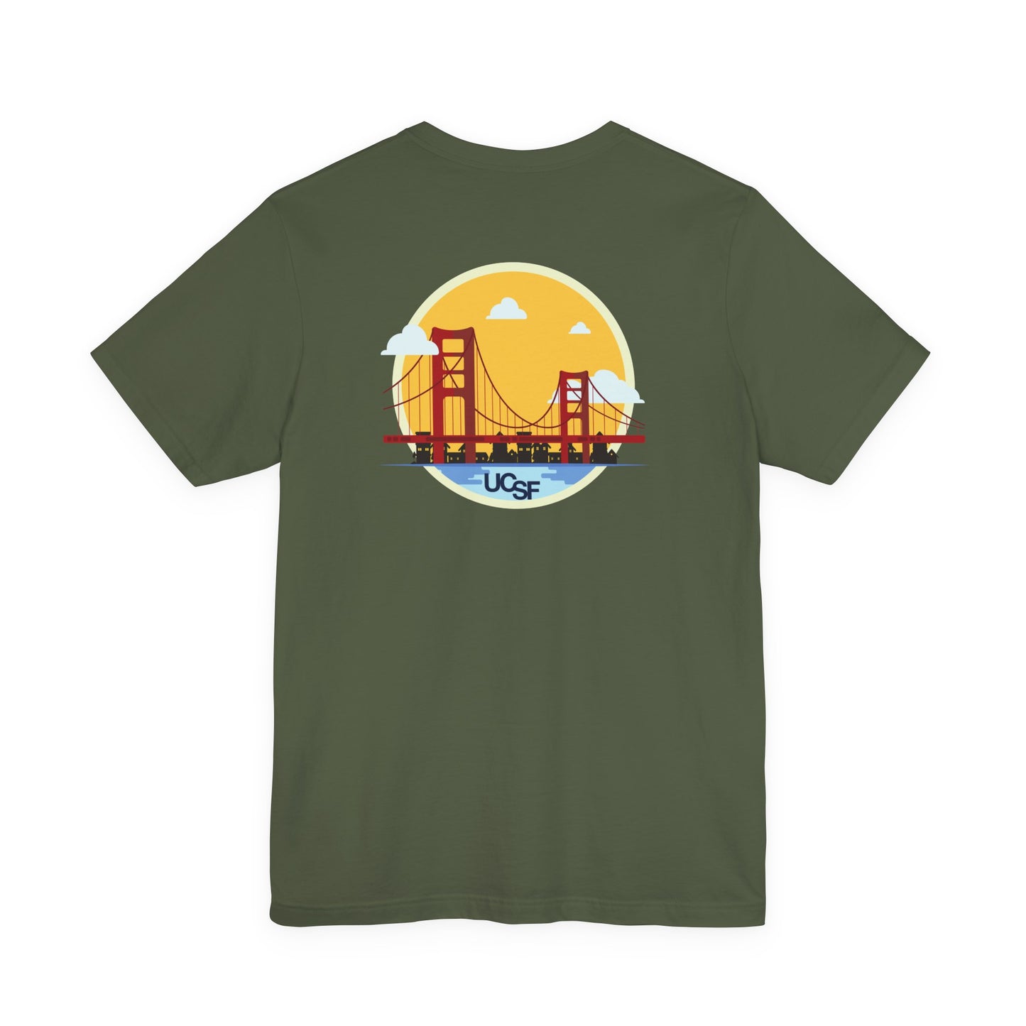 Simple Work Yellow Bridge Dark Colored Unisex Jersey Short Sleeve Tee