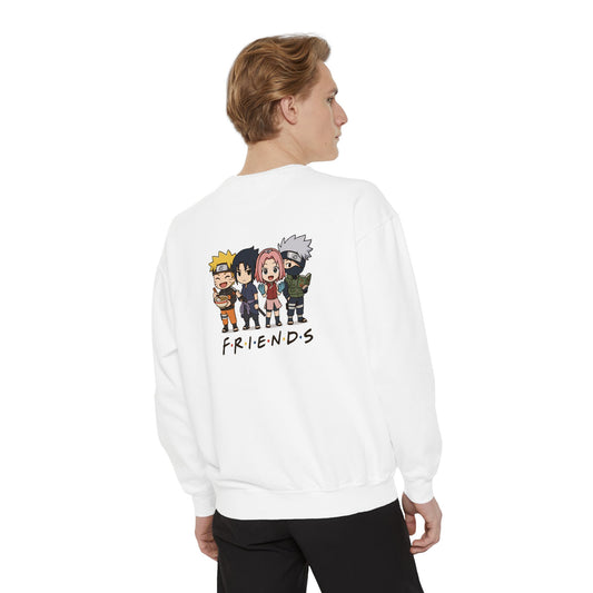 Naruto Friends Back Sweatshirt, Gift for Anime Lovers, Cozy Casual Wear, Perfect for Birthdays or Holidays, Unisex Sweatshirt