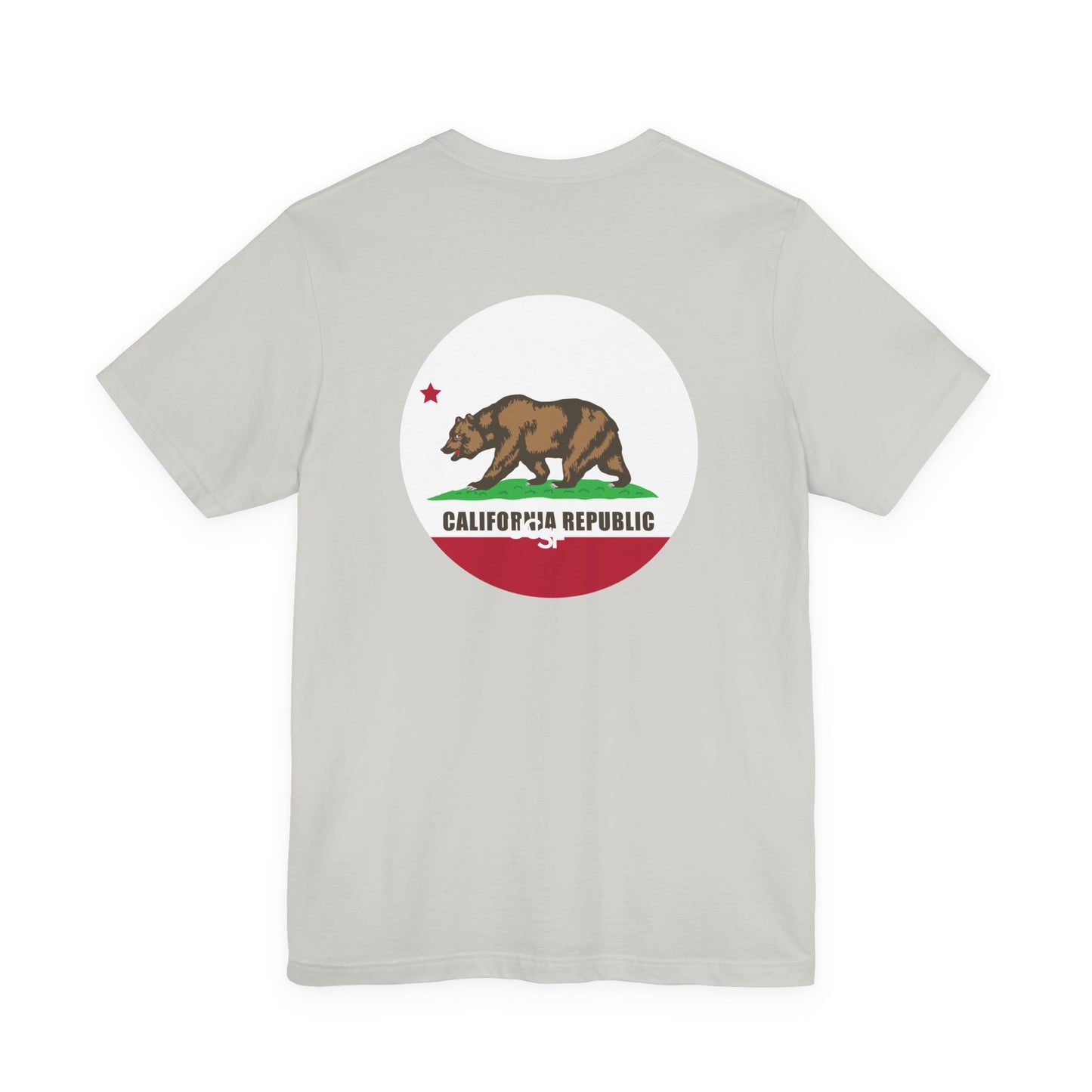Simple Work Light Colored Cali Flag Unisex Jersey Short Sleeve Tee