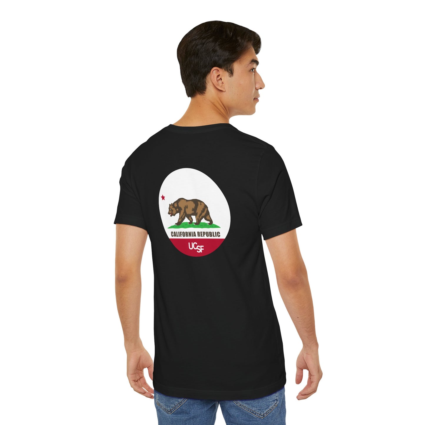 Simple Work Dark Cali Flag Unisex Jersey Short Sleeve Tee