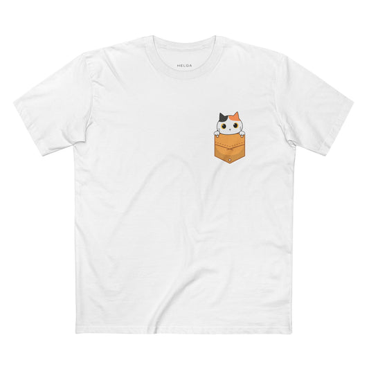 Cat in Pocket Tee