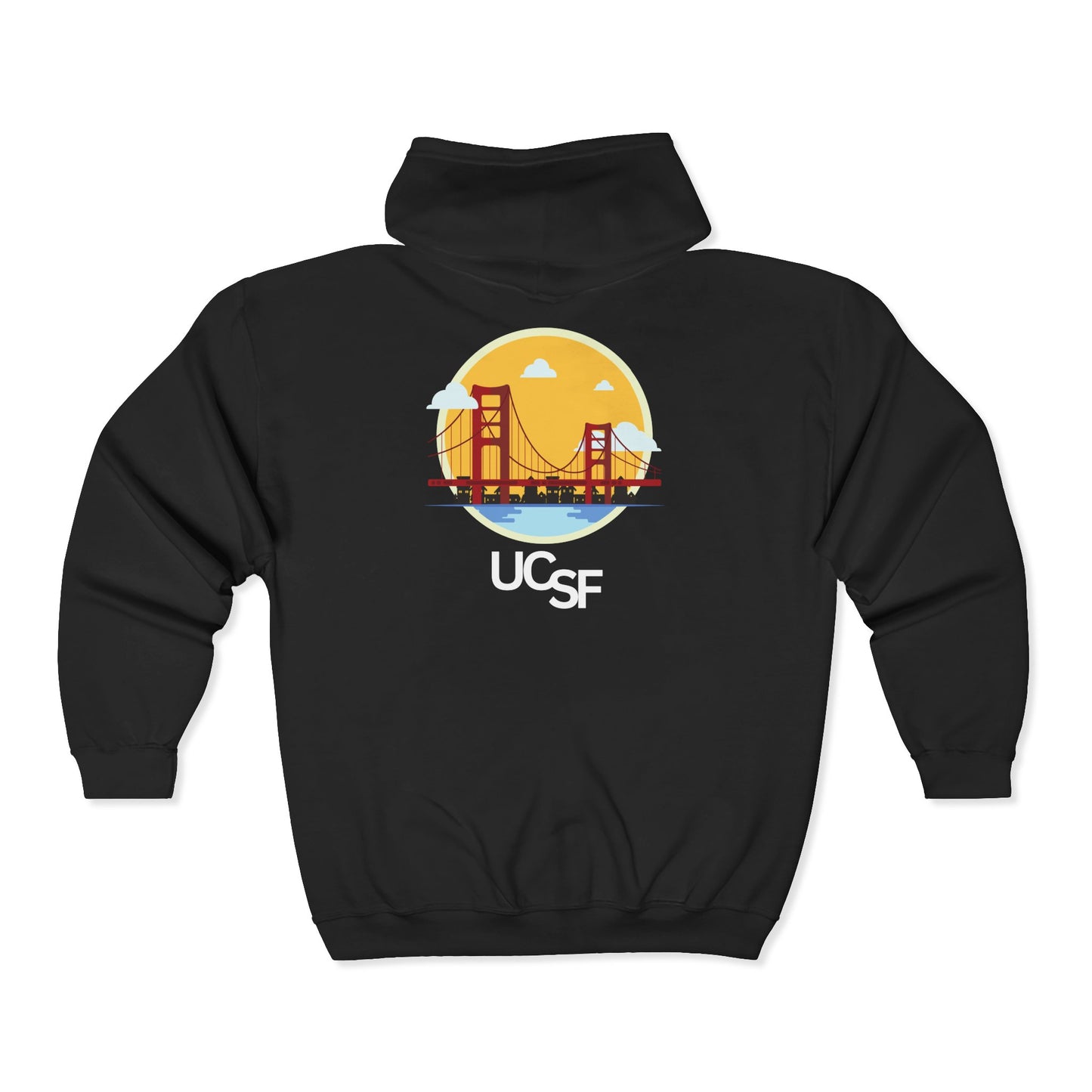 Simple Work Yellow Bridge Cozy Unisex Zip Hoodie - Perfect for Casual Outings, Gifts, Affordable Streetwear, and Everyday Comfort