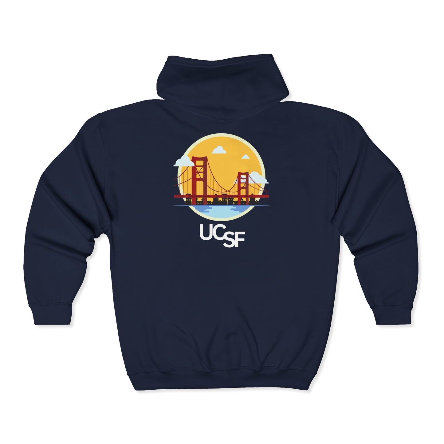 Simple Work Yellow Bridge Cozy Unisex Zip Hoodie - Perfect for Casual Outings, Gifts, Affordable Streetwear, and Everyday Comfort