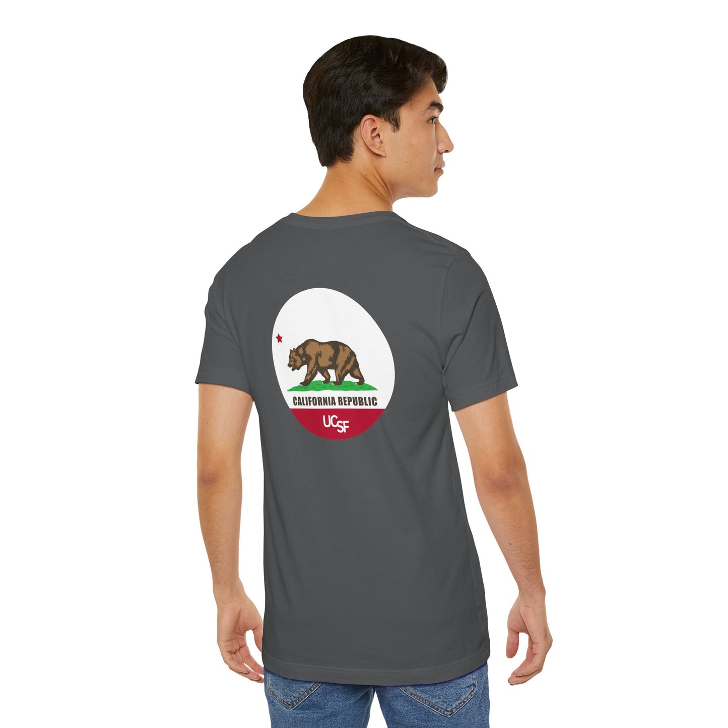 Simple Work Dark Cali Flag Unisex Jersey Short Sleeve Tee