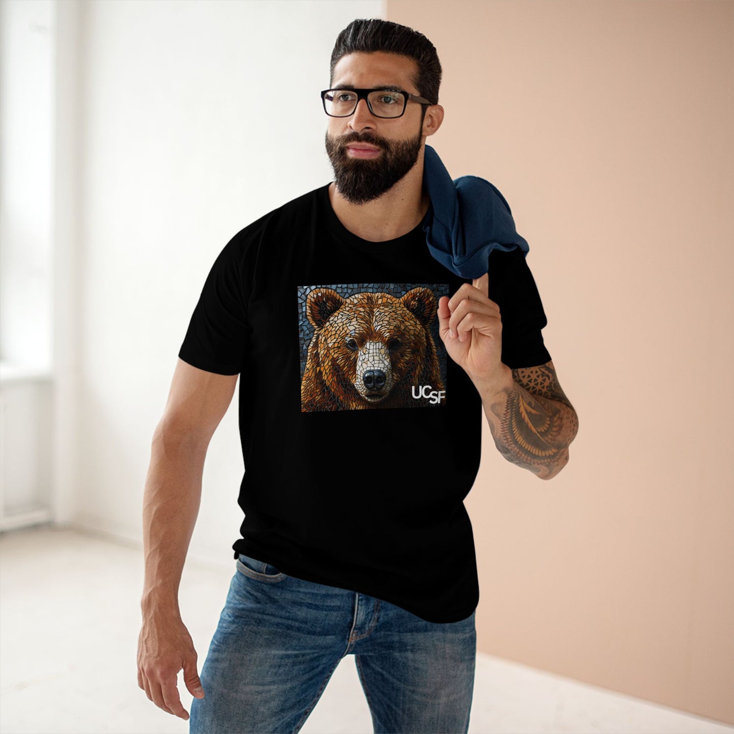 Mosaic Bear Simple Work Tee