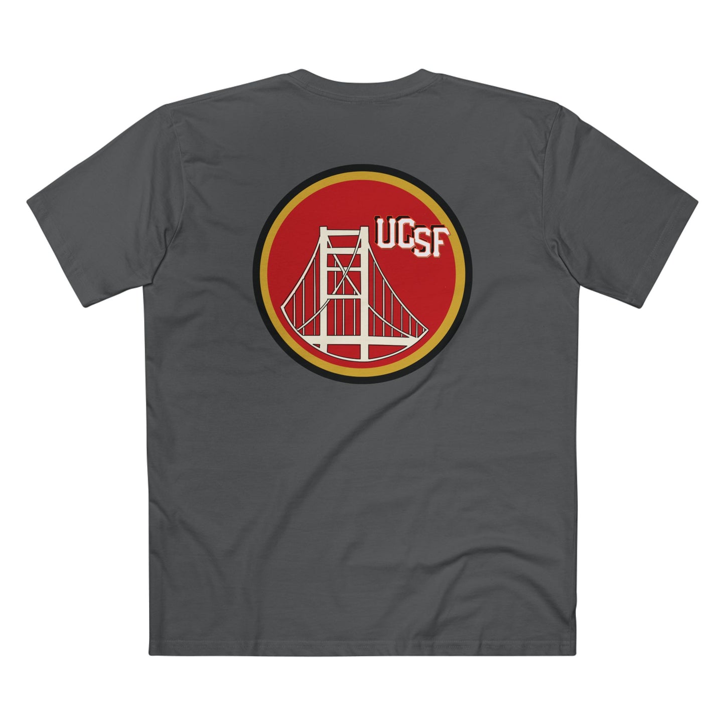 Black Red and Gold Golden Gate Simple Work Tee
