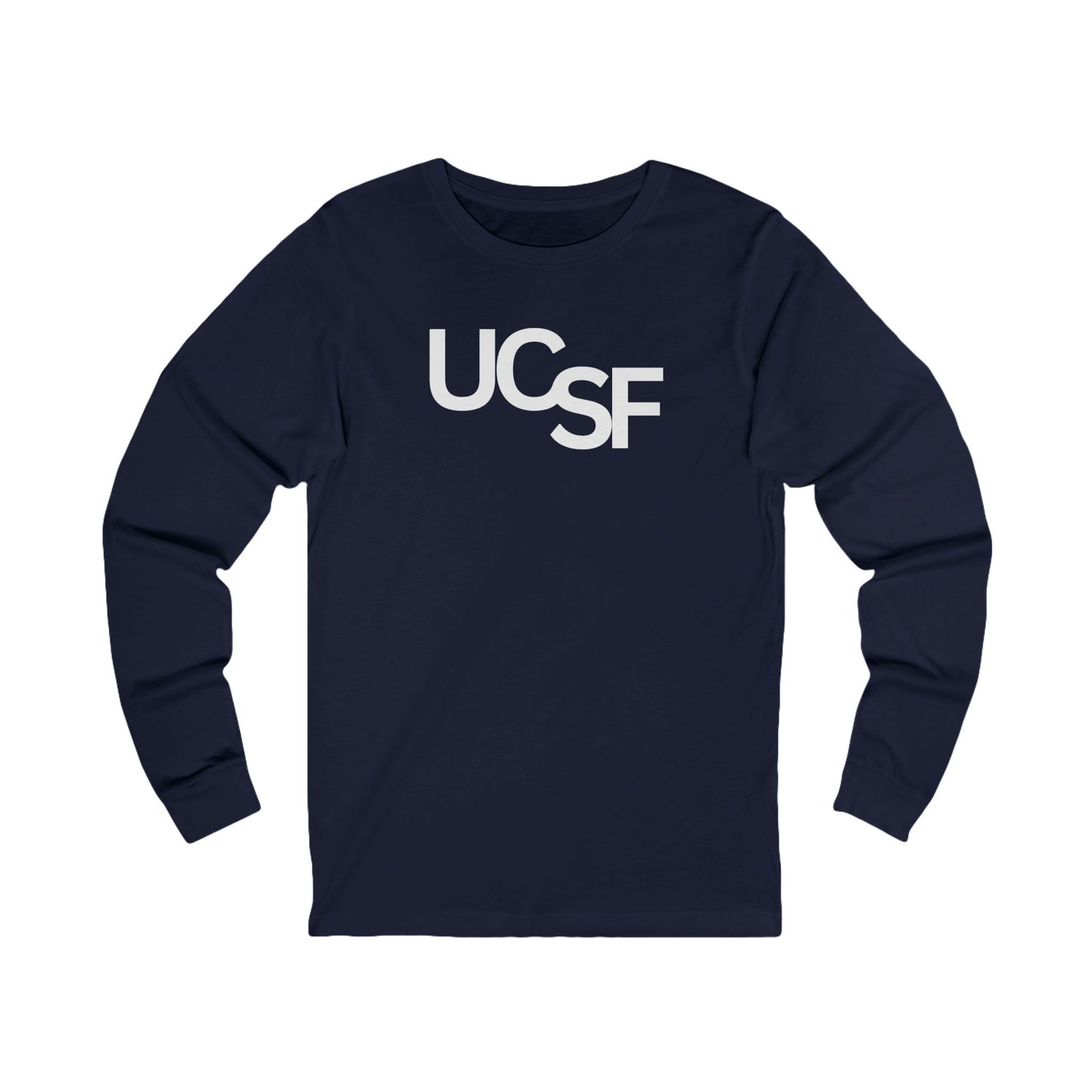 Simple Work Unisex Long Sleeve Tee with UCSF Design, Comfortable Apparel, Gift for Students, Casual Wear, Stylish Layering Option