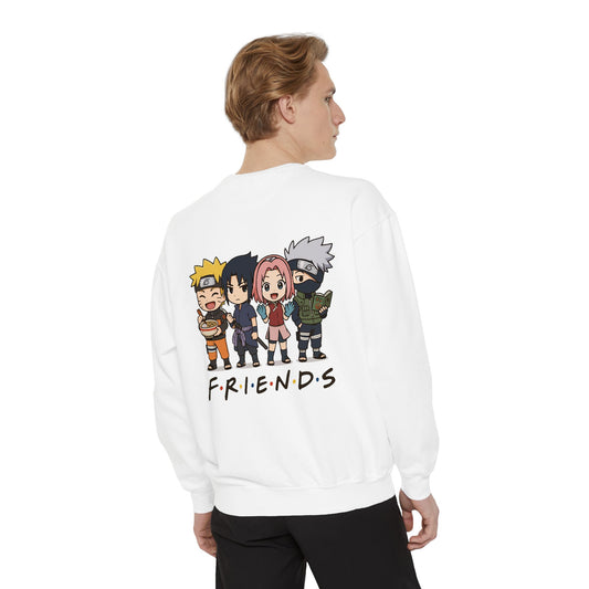 Naruto Friends Back Sweatshirt, Gift for Anime Lovers, Cozy Casual Wear, Perfect for Birthdays or Holidays, Unisex Sweatshirt