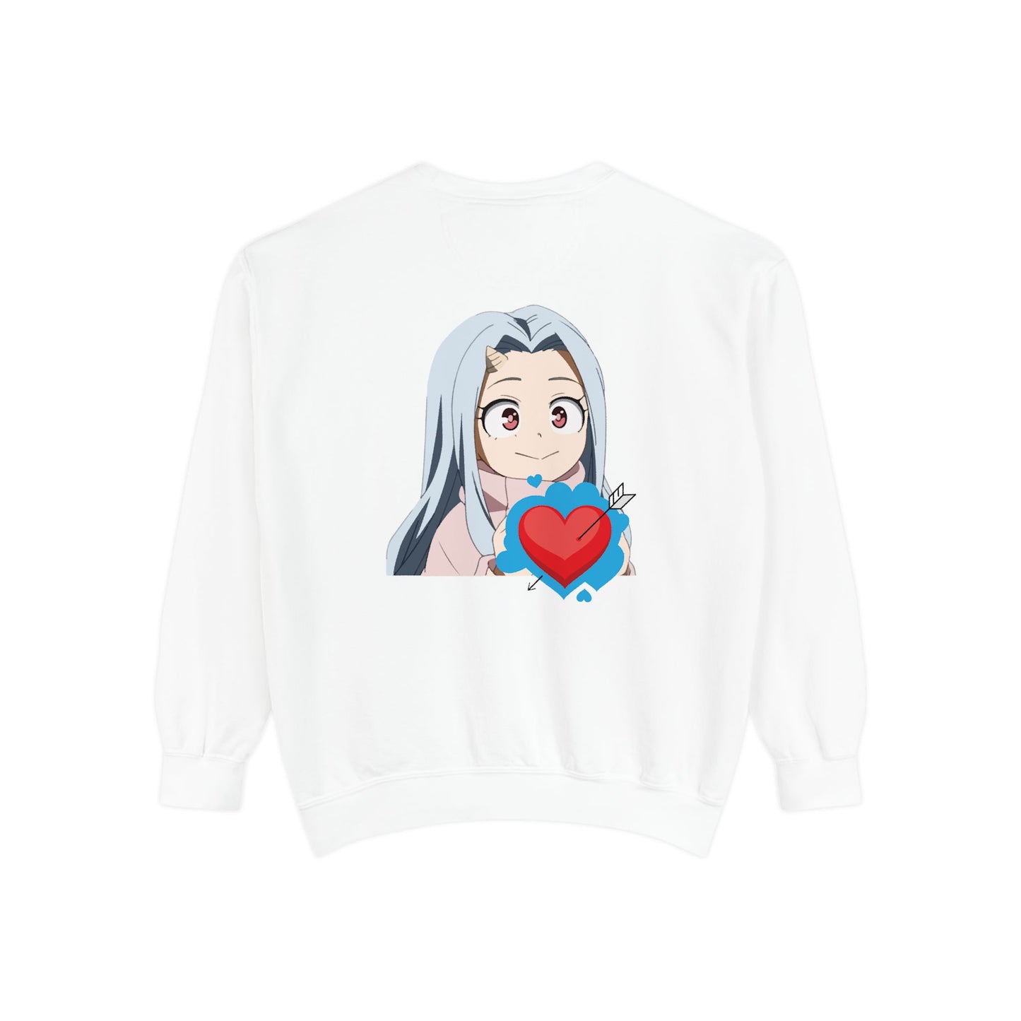 Cute Anime Heart Sweatshirt, Gift for Anime Lovers, Cozy Casual Wear, Perfect for Birthdays or Holidays, Unisex Sweatshirt