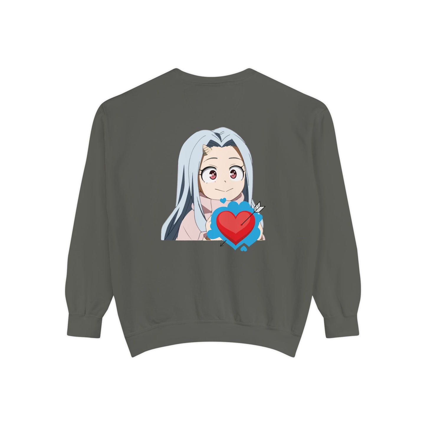 Cute Anime Heart Sweatshirt, Gift for Anime Lovers, Cozy Casual Wear, Perfect for Birthdays or Holidays, Unisex Sweatshirt