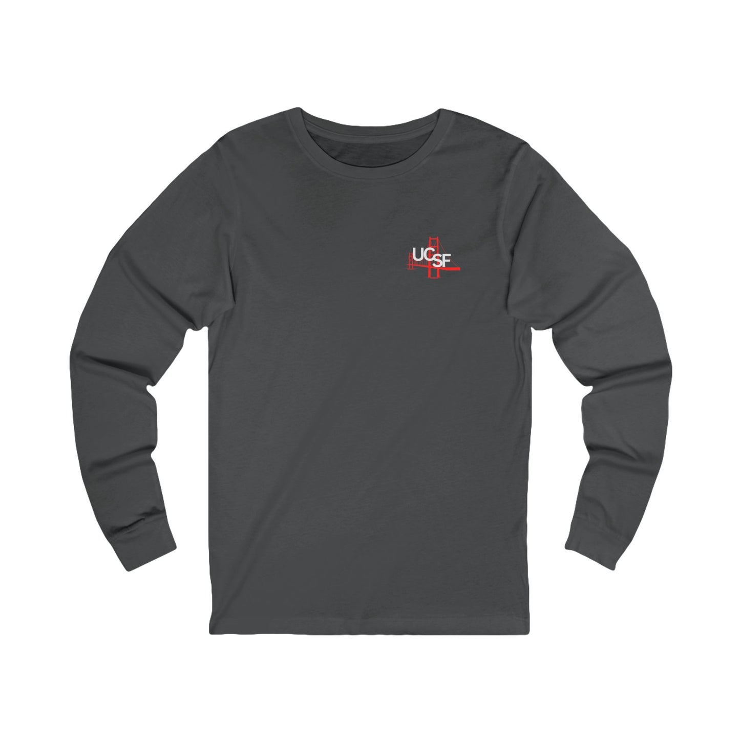 Simple Work 2 SF Gates Unisex Long Sleeve Tee with UCSF Design, Comfortable Apparel, Gift for Students, Casual Wear, Stylish Layering Option