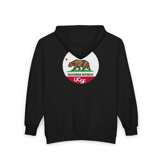 Simple Work Cali Flag Cozy Unisex Zip Hoodie - Perfect for Casual Outings, Gifts, Affordable Streetwear, and Everyday Comfort