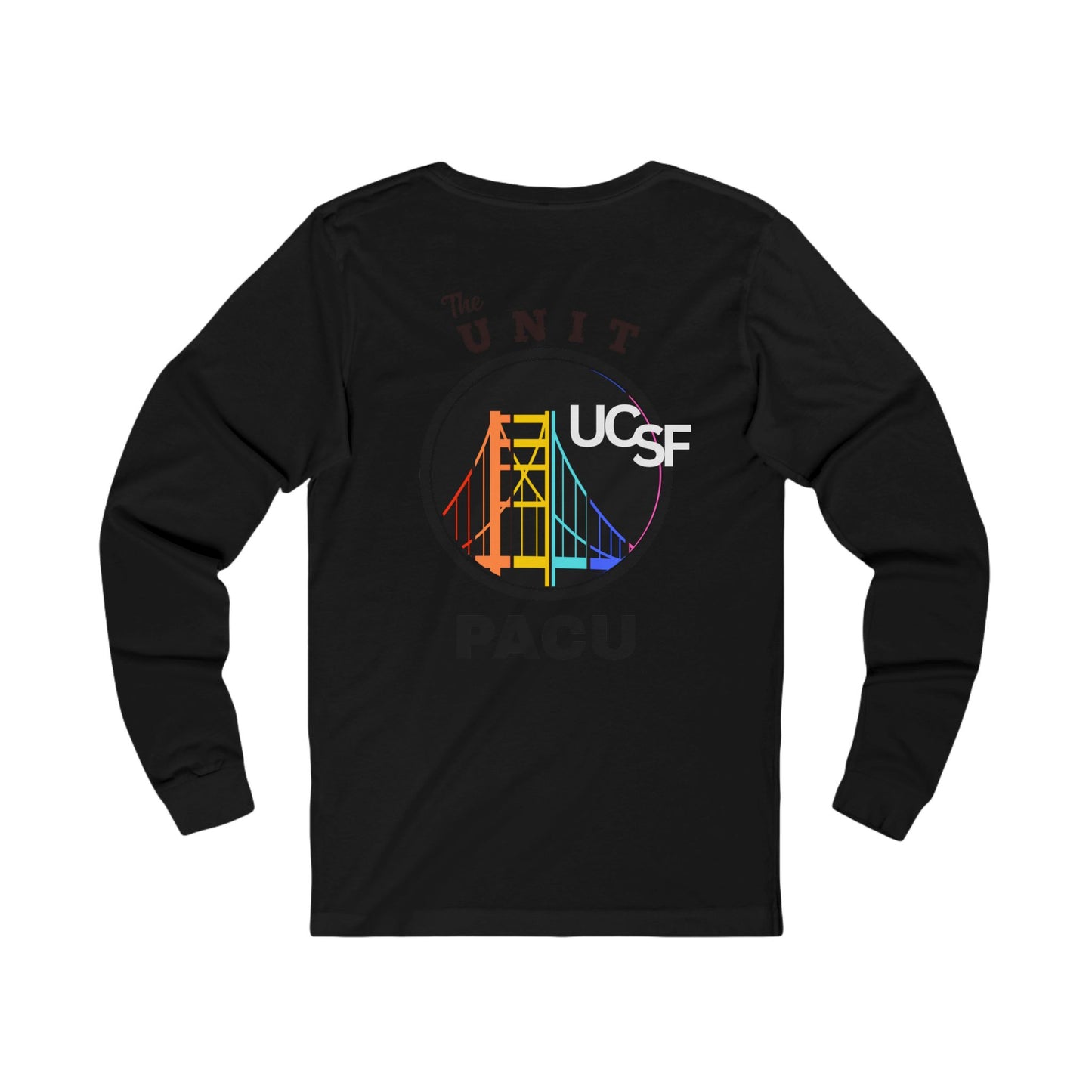 Simple Work The Unit Black PACU  Unisex Long Sleeve Tee with UCSF Design, Comfortable Apparel, Gift for Students, Casual Wear, Stylish Layering Option