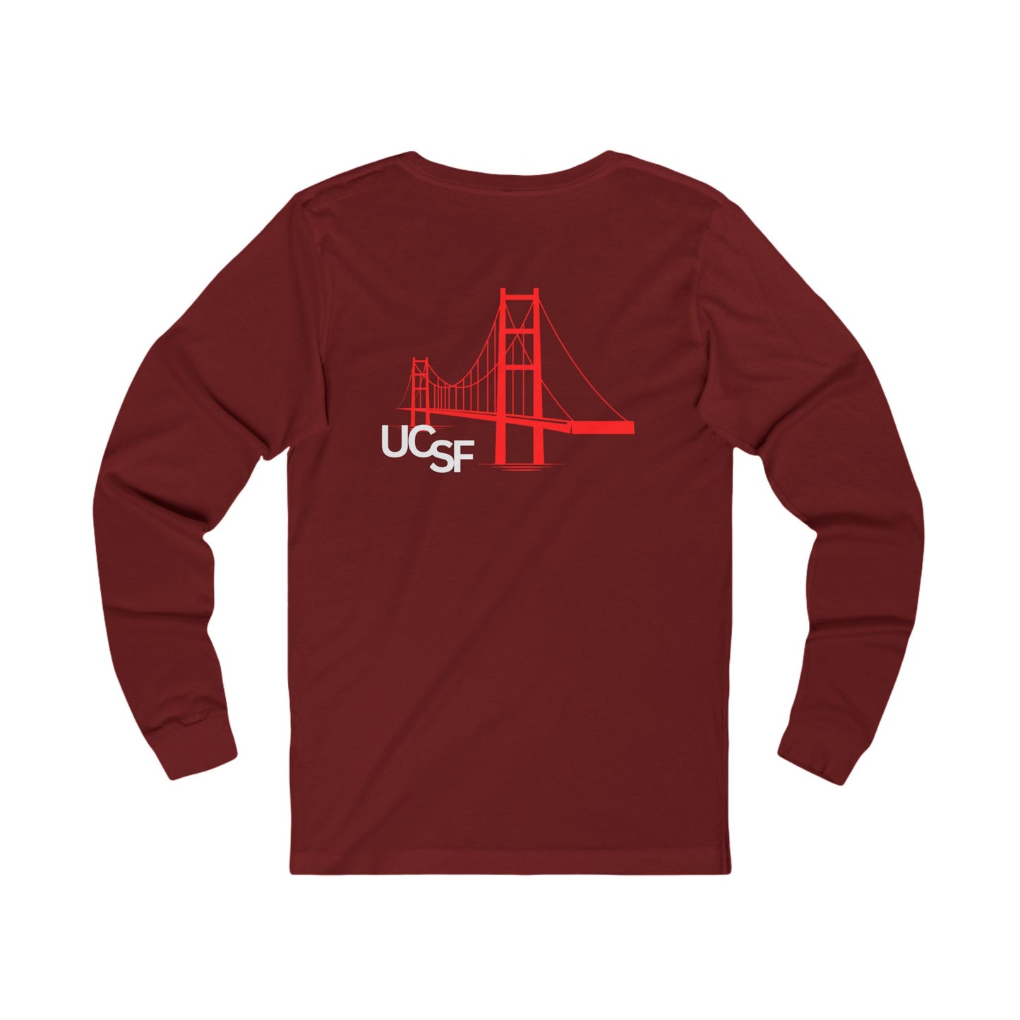 Simple Work 2 SF Gates Unisex Long Sleeve Tee with UCSF Design, Comfortable Apparel, Gift for Students, Casual Wear, Stylish Layering Option