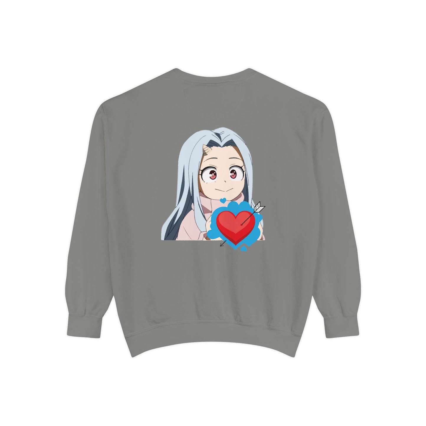 Cute Anime Heart Sweatshirt, Gift for Anime Lovers, Cozy Casual Wear, Perfect for Birthdays or Holidays, Unisex Sweatshirt