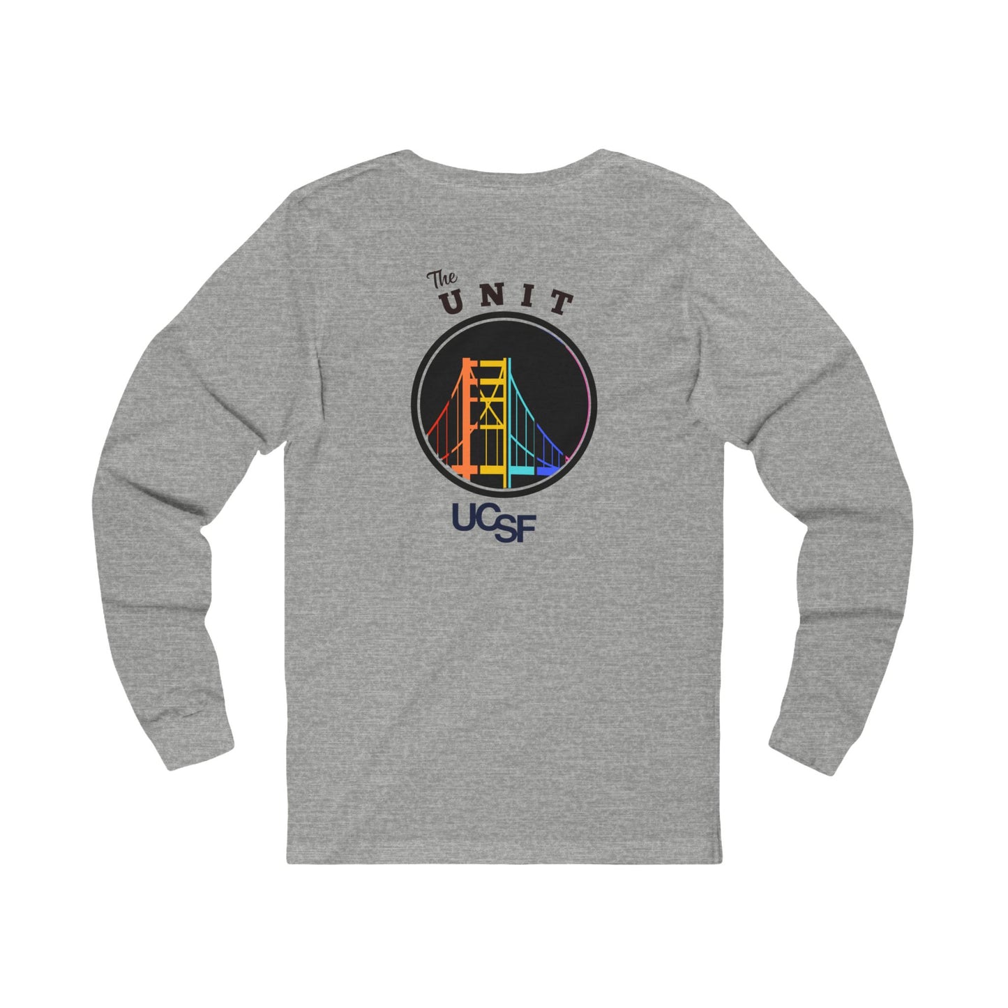Simple Work The Unit Black Unisex Long Sleeve Tee with UCSF Design, Comfortable Apparel, Gift for Students, Casual Wear, Stylish Layering Option