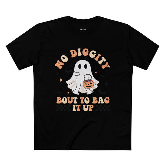 No Diggity Bout To Bag It Up Halloween Tee