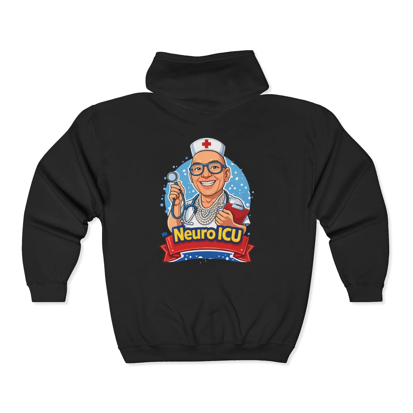 RON Simple Work Neuro ICU Cozy Unisex Zip Hoodie - Perfect for Casual Outings, Gifts, Affordable Streetwear, and Everyday Comfort
