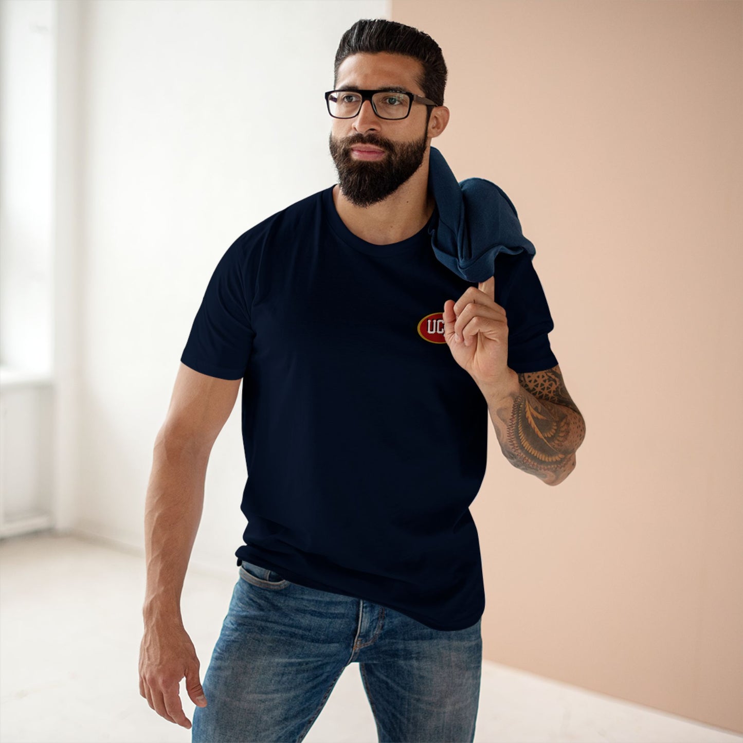 Black Red and Gold Golden Gate Simple Work Tee