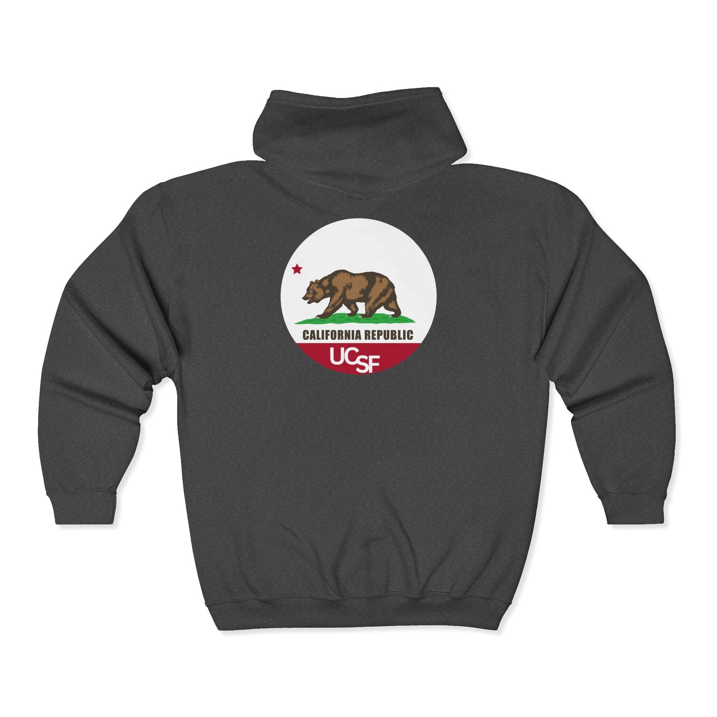Simple Work Cali Flag Cozy Unisex Zip Hoodie - Perfect for Casual Outings, Gifts, Affordable Streetwear, and Everyday Comfort