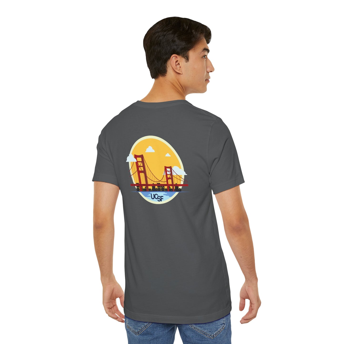 Simple Work Yellow Bridge Dark Colored Unisex Jersey Short Sleeve Tee