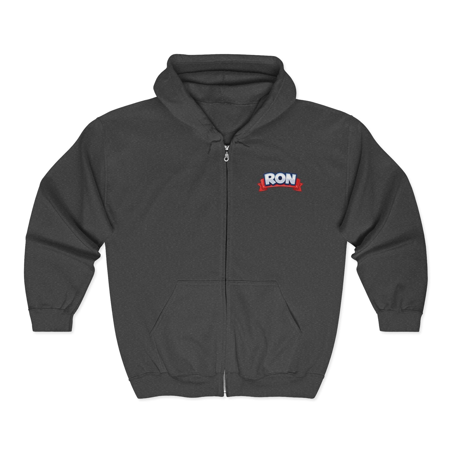 RON Simple Work Neuro ICU Cozy Unisex Zip Hoodie - Perfect for Casual Outings, Gifts, Affordable Streetwear, and Everyday Comfort