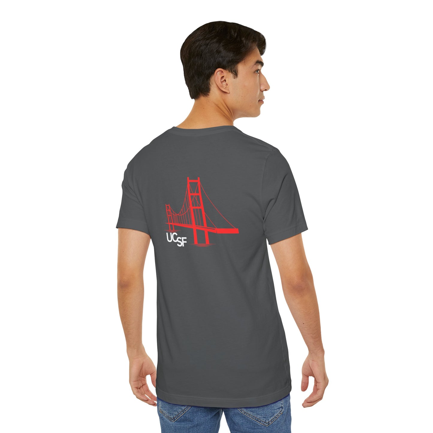 Simple Work Dark Colored Red Bridges Unisex Jersey Short Sleeve Tee