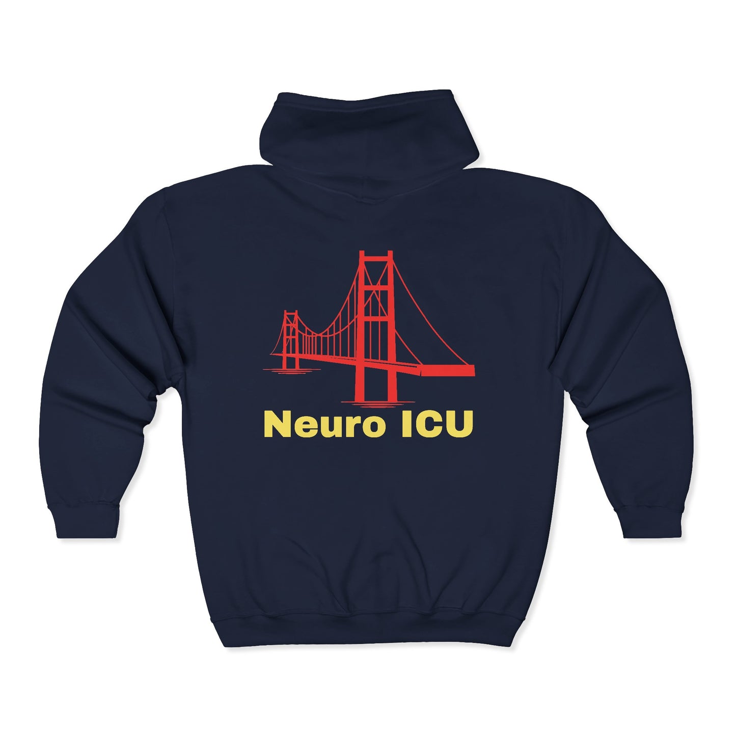 RON Simple Work Yellow Bridge PACU Cozy Unisex Zip Hoodie - Perfect for Casual Outings, Gifts, Affordable Streetwear, and Everyday Comfort